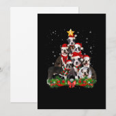 Funny Boston Terrier Dog Kerstmis Gift Aankondiging (Voorkant / Achterkant)