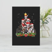 Funny Boston Terrier Dog Kerstmis Gift Aankondiging (Staand voorkant)