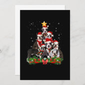 Funny Boston Terrier Dog Kerstmis Gift Aankondiging (Voorkant / Achterkant)
