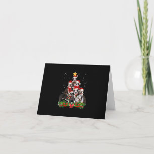 Funny Boston Terrier Dog Kerstmis Gift Bedankkaart