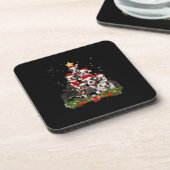 Funny Boston Terrier Dog Kerstmis Gift Bier Onderzetter (Linkerzijde)
