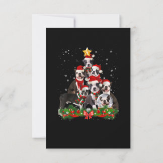 Funny Boston Terrier Dog Kerstmis Gift RSVP Kaartje