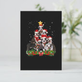 Funny Boston Terrier Dog Kerstmis Gift RSVP Kaartje (Staand voorkant)
