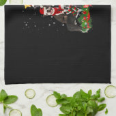 Funny Boston Terrier Dog Kerstmis Gift Theedoek (Gevouwen)