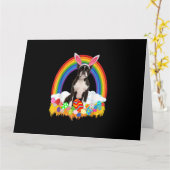 Funny Boston Terrier Egg Shirt Dog Lover Easter Kaart (Gele Bloem)