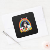 Funny Boston Terrier Egg Shirt Dog Lover Easter Vierkante Sticker (Envelop)