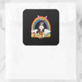 Funny Boston Terrier Egg Shirt Dog Lover Easter Vierkante Sticker (Tas)