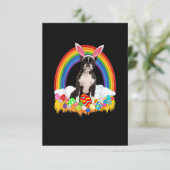 Funny Boston Terrier Egg Shirt Hondenliefhebber Pa RSVP Kaartje (Staand voorkant)