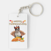 Funny Boston Terrier Gift for Pet Lover Sleutelhanger (achterkant)