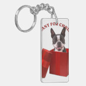 Funny Boston Terrier Gift for Pet Lover Sleutelhanger (Voorkant Links)