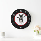 Funny Boston Terrier Hondenras Wall Decor Clock Grote Klok (Huis)