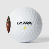 Funny Boston Terrier in Space Golf Ball Golfballen (Logo)