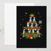 Funny Boston Terrier-kerstboom Dog Mask Xmas Aankondiging (Voorkant / Achterkant)