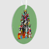 Funny Boston Terrier-kerstboom Lights Puppy Ornament (voorkant)