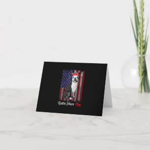 Funny Boston Terrier Mam American Flag T-shirt T-S Bedankkaart
