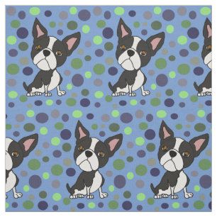 Funny Boston Terrier Puppy Dog Abstract Stof