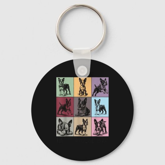 Funny Boston Terrier Quote In My Boston Terrier Er Sleutelhanger (Voorkant)