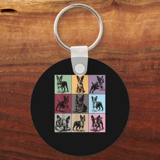 Funny Boston Terrier Quote In My Boston Terrier Er Sleutelhanger (Voorkant)