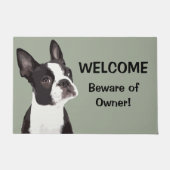 Funny Boston Terrier Welcome Cute Dog Deurmat (Voorkant)