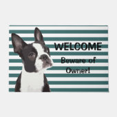 Funny Boston Terrier Welcome Dedoor Mat (Voorkant)