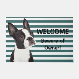 Funny Boston Terrier Welcome Dedoor Mat