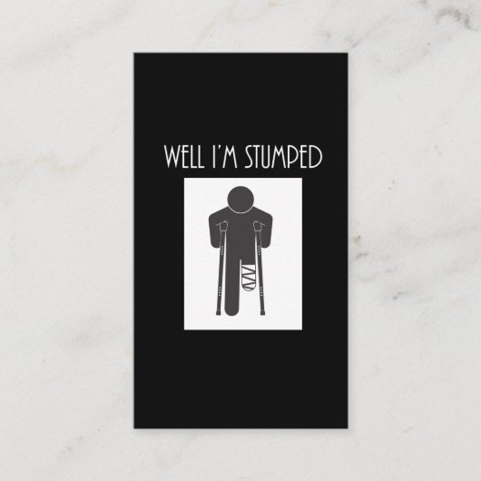 Funny Bot Ampututation Recovery Amputee krijgt goe Visitekaartje (Voorkant)