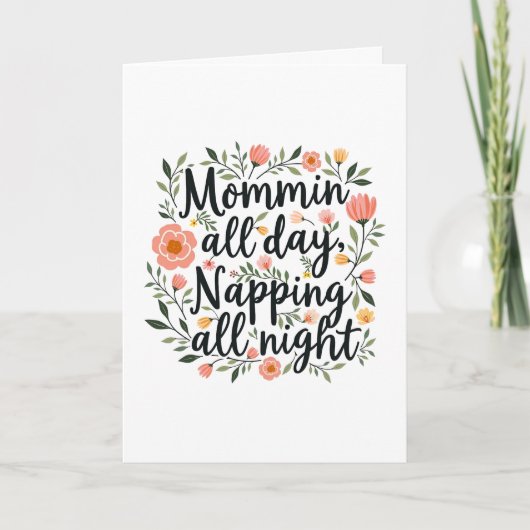 Funny Botanical Mother's Day Thank You Card Bedankkaart (Voorkant)