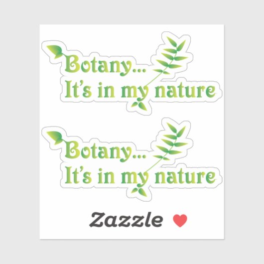 Funny Botanist Natuur set of Two Sticker (Vel)