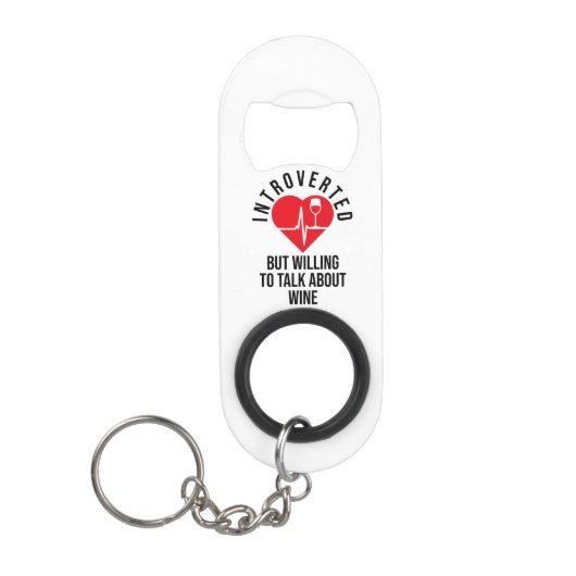 Funny Bottle Open voor Introverted People Mini Flessenopener (Voorkant)