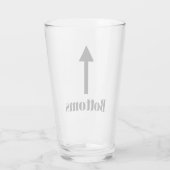 Funny Bottoms Up Arrow Glas (Achterkant)