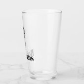 Funny Bottoms Up Arrow Glas (Links)