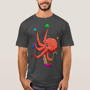 Funny Bouldering and Rock climate Octopus T-shirt