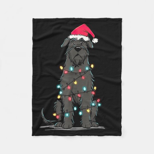 Funny Bouvier Des Flandres Christmas Graphics Dog  Fleece Deken (Voorkant)