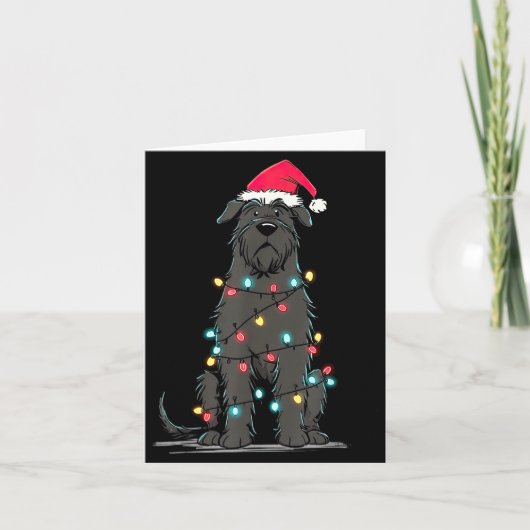 Funny Bouvier Des Flandres Christmas Graphics Dog  Kaart (Voorkant)