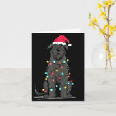 Funny Bouvier Des Flandres Christmas Graphics Dog  Kaart (Gele Bloem)