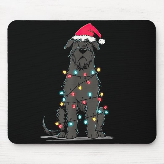 Funny Bouvier Des Flandres Christmas Graphics Dog  Muismat (Voorkant)