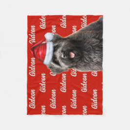 Funny Bouvier Dog Name Pattered Kerstmis Fleece Deken
