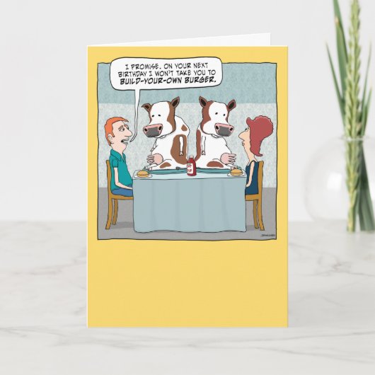 Funny bouwt uw Burger-Koeien 's avonds Kaart (Voorkant)