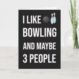 Funny Bowler Cards Bowling Sport Humor Team Kaart