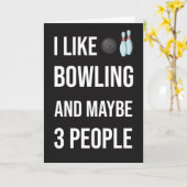Funny Bowler Cards Bowling Sport Humor Team Kaart (Gele Bloem)