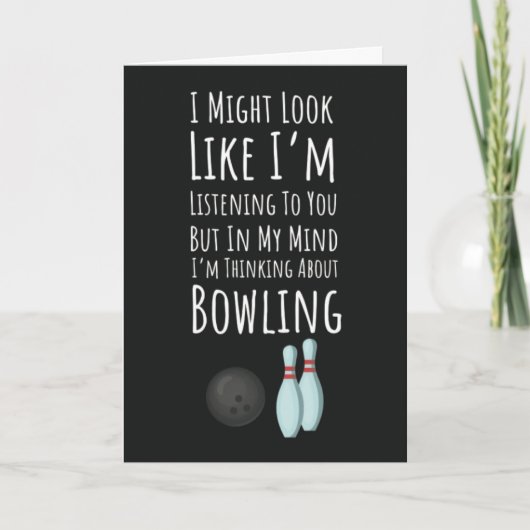 Funny Bowler Cards Bowling Strike League Ball Kaart (Voorkant)