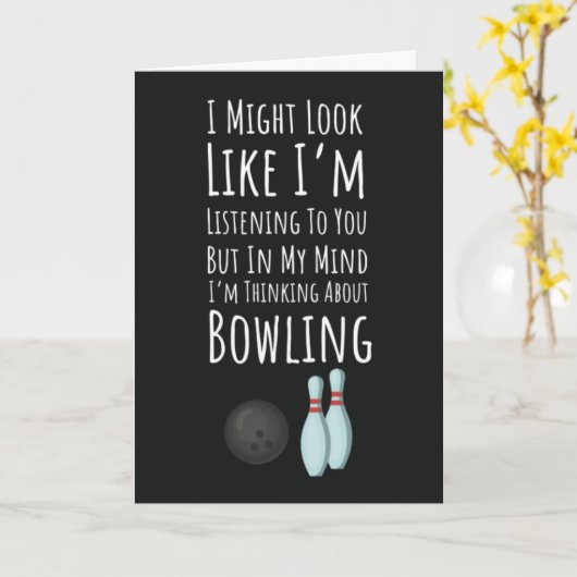 Funny Bowler Cards Bowling Strike League Ball Kaart (Gele Bloem)