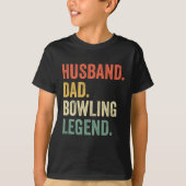Funny Bowler Husband Pap Bowling Legend vaders D T-shirt (Voorkant)