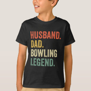 Funny Bowler Husband Pap Bowling Legend vaders D T-shirt