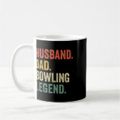 Funny Bowler Husnd Dad Bowling Legend Vaderdag Koffiemok (Links)