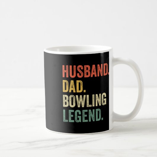 Funny Bowler Husnd Dad Bowling Legend Vaderdag Koffiemok (Rechts)