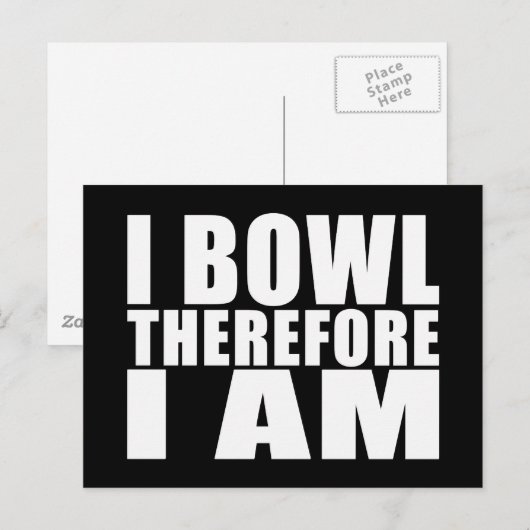 Funny Bowlers citeert jokes : Ik ben dus Bowl Briefkaart (Voorkant / Achterkant)