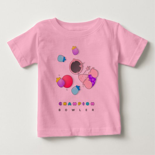 Funny Bowling Baby T Shirt (Voorkant)