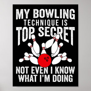 Funny Bowling Bowler Vrouwen Mannen Mijn Bowling T Poster