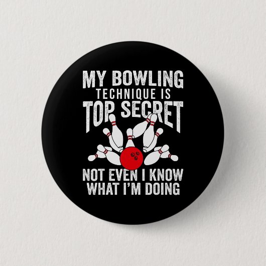 Funny Bowling Bowler Vrouwen Mannen Mijn Bowling T Ronde Button 5,7 Cm (Voorkant)